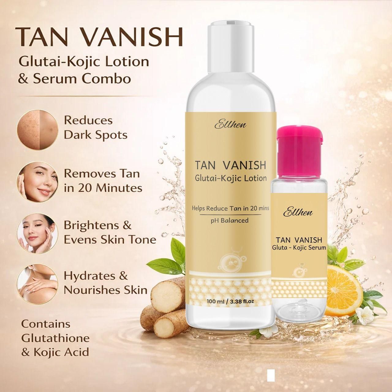 Tan Vanish Glutai Kojic Lotion and Gluta Kojic Serum 100 ml