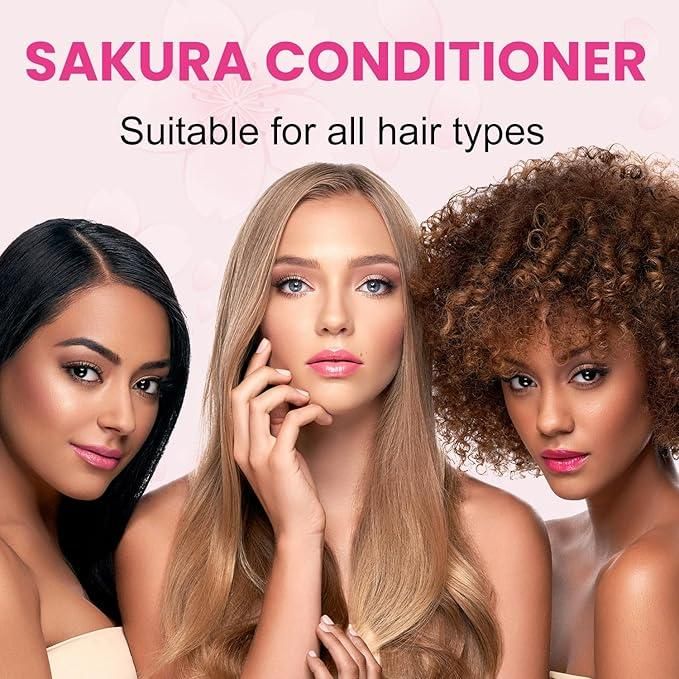 Sakura Shampoo, Hair Conditioner and Body Wash 50 ml each Pack of 3
